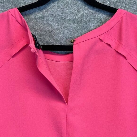 BANANA REPUBLIC Dress Size 10 Pink Flounce Shift Dressy Cocktail Party Summer - Picture 12 of 16